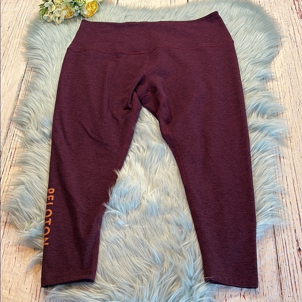 Beyond Yoga X Peloton High Waisted Spacedye Caught In the Midi Purple Leggings